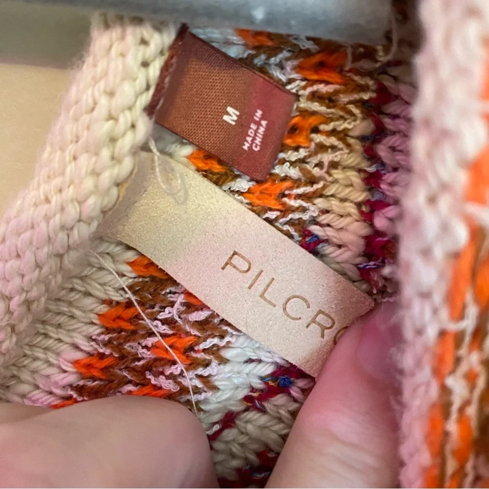 Pilcro Multicolor Knit Blouse with Blue Hem - Picture 6 of 6